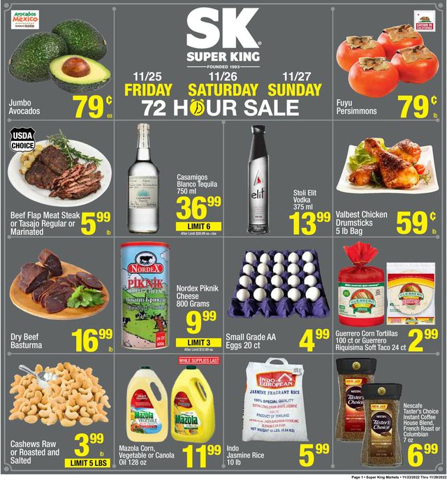 Super King Market Ad from 11/23/2022