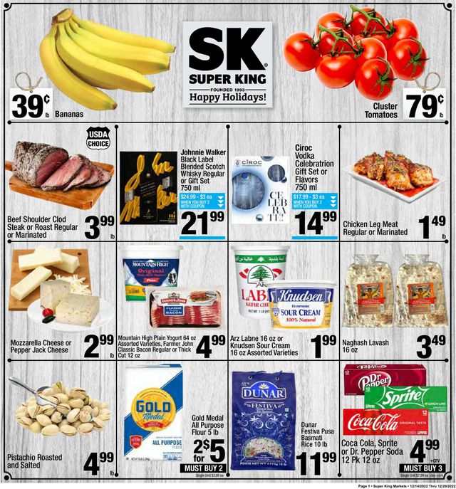 Super King Market Ad from 12/14/2022