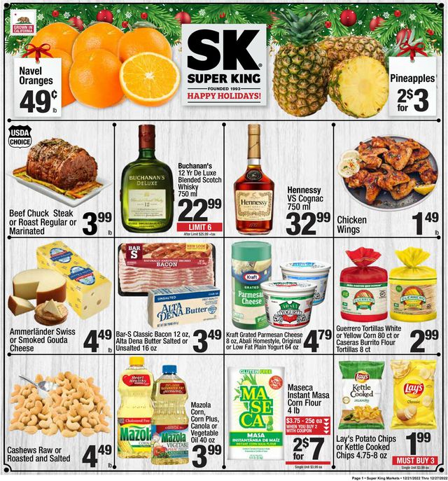Super King Market Ad from 12/21/2022