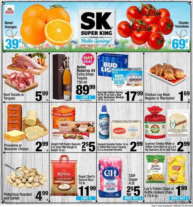 Super King Market Ad from 04/05/2023