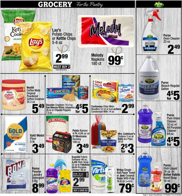 Super King Market Ad from 07/19/2023