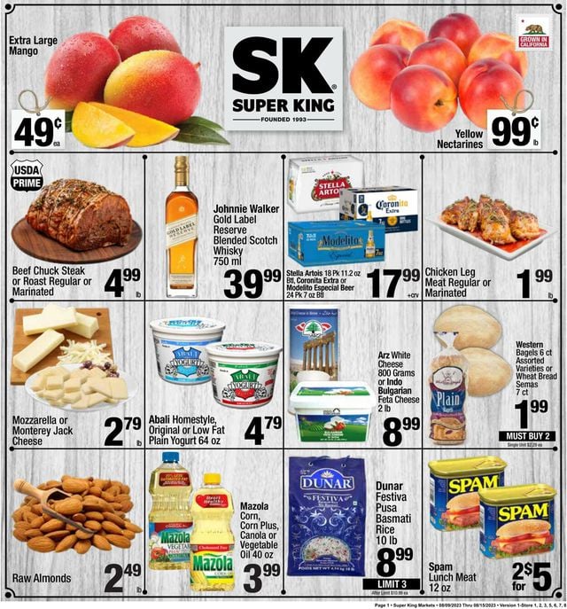 Super King Market Ad from 08/09/2023