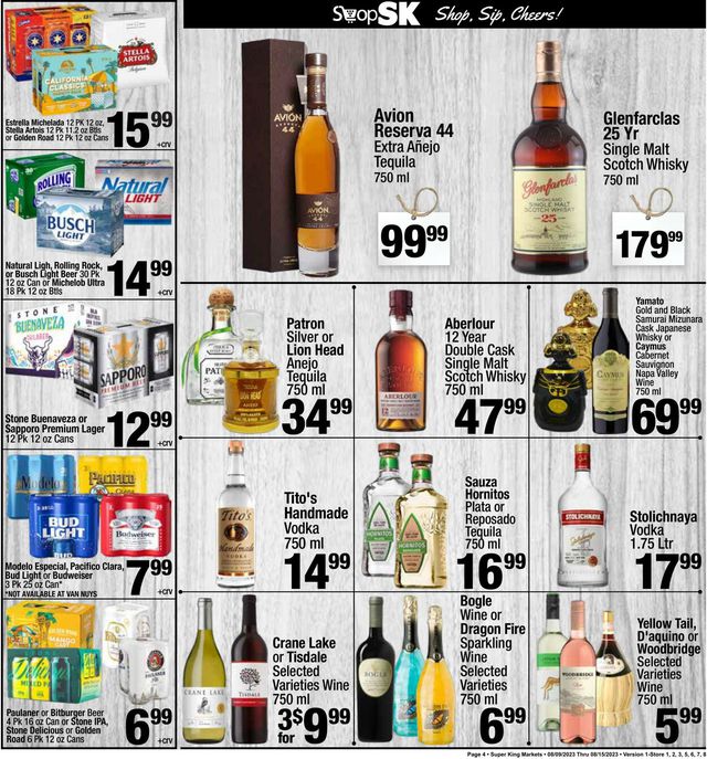 Super King Market Ad from 08/09/2023