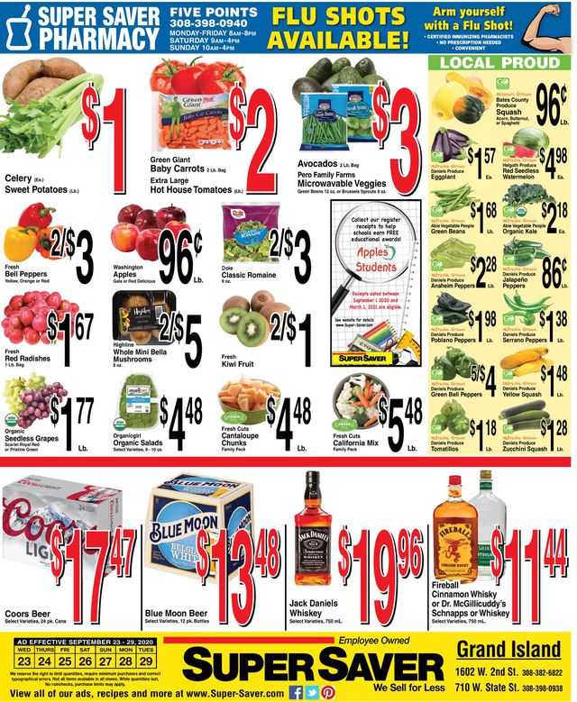 Super Saver Ad from 09/23/2020