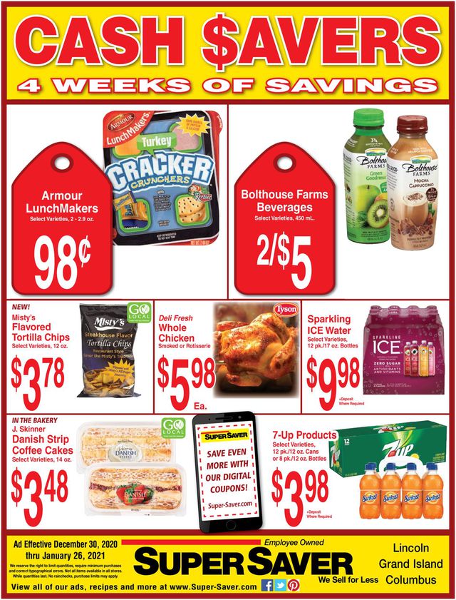 Super Saver Ad from 12/30/2020