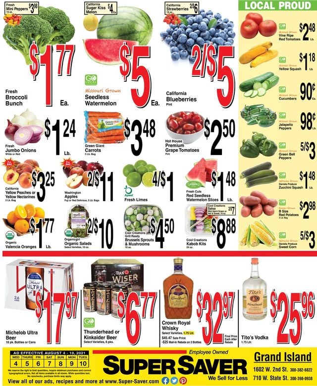 Super Saver Ad from 08/04/2021