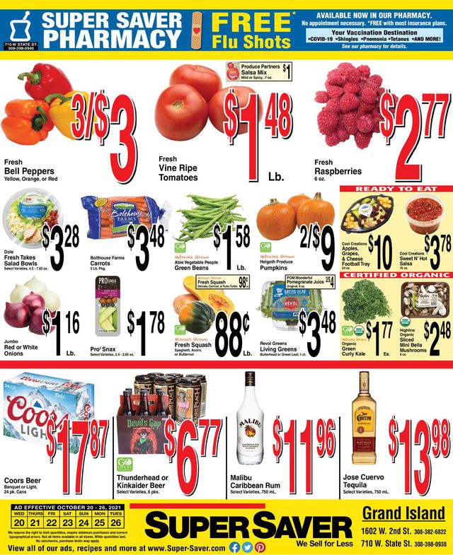 Super Saver Ad from 10/20/2021
