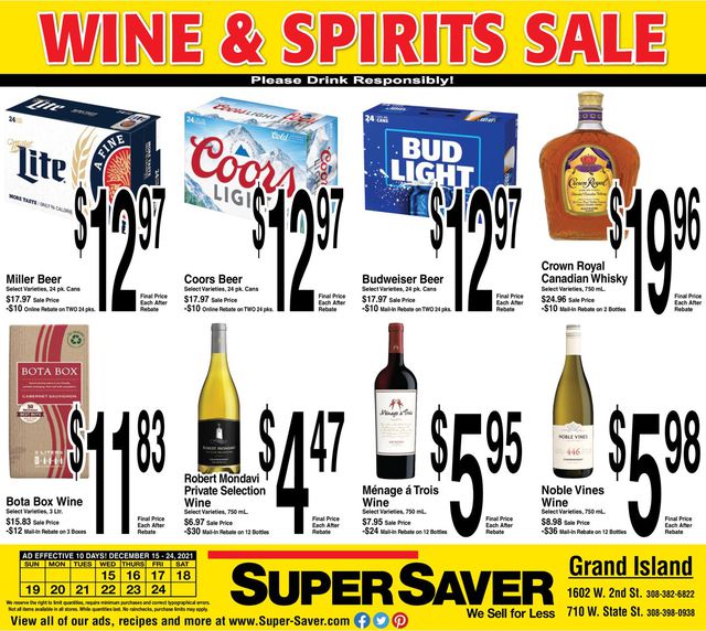 Super Saver Ad from 12/01/2021