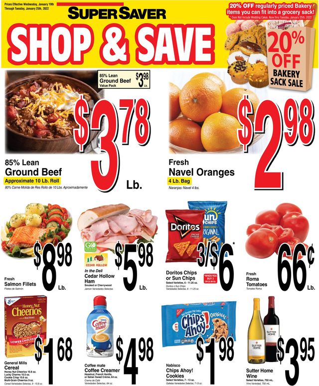 Super Saver Ad from 01/19/2022