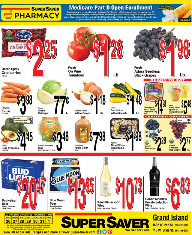 Super Saver Ad from 10/26/2022