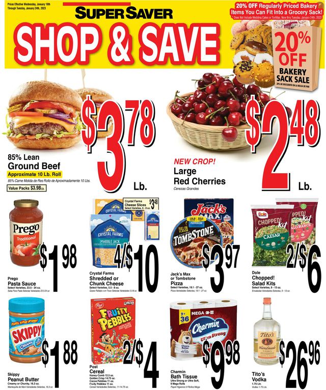 Super Saver Ad from 01/18/2023