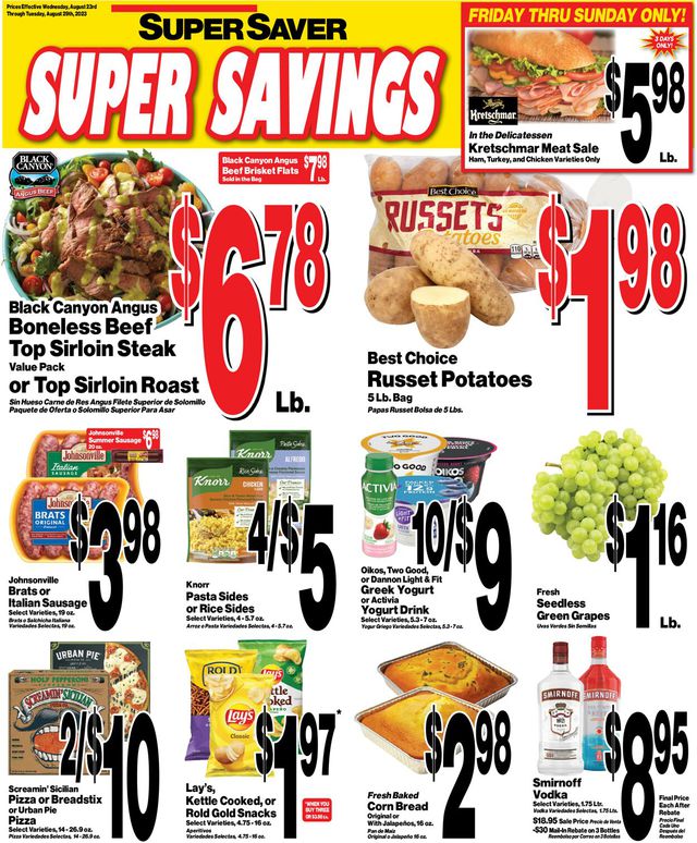 Super Saver Ad from 08/23/2023