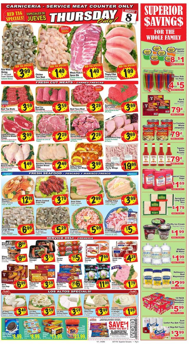 Superior Grocers Ad from 08/07/2019