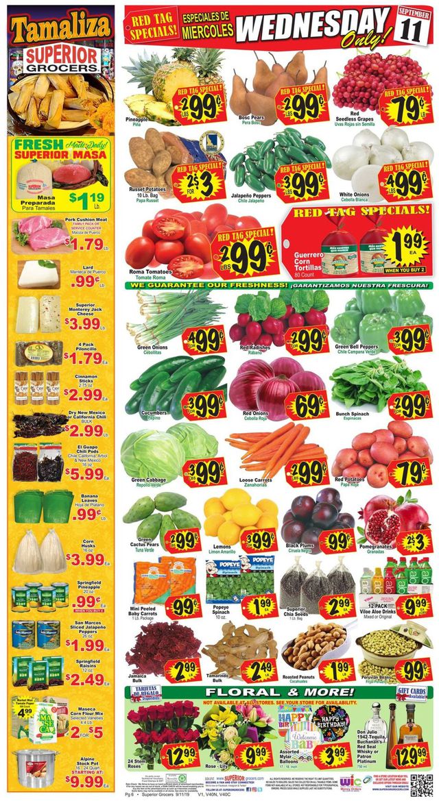 Superior Grocers Ad from 09/11/2019