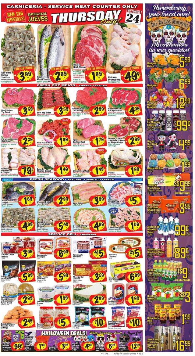 Superior Grocers Ad from 10/23/2019