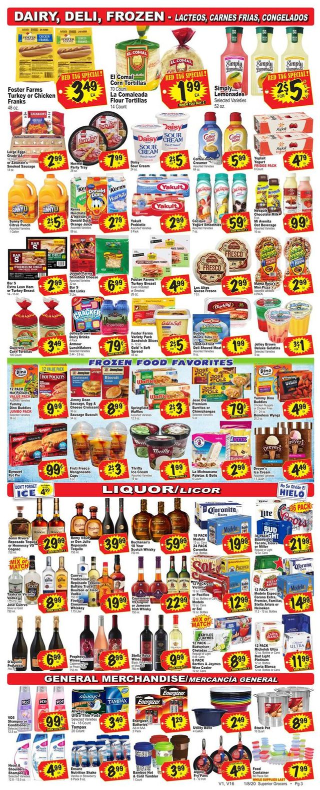 Superior Grocers Ad from 01/08/2020