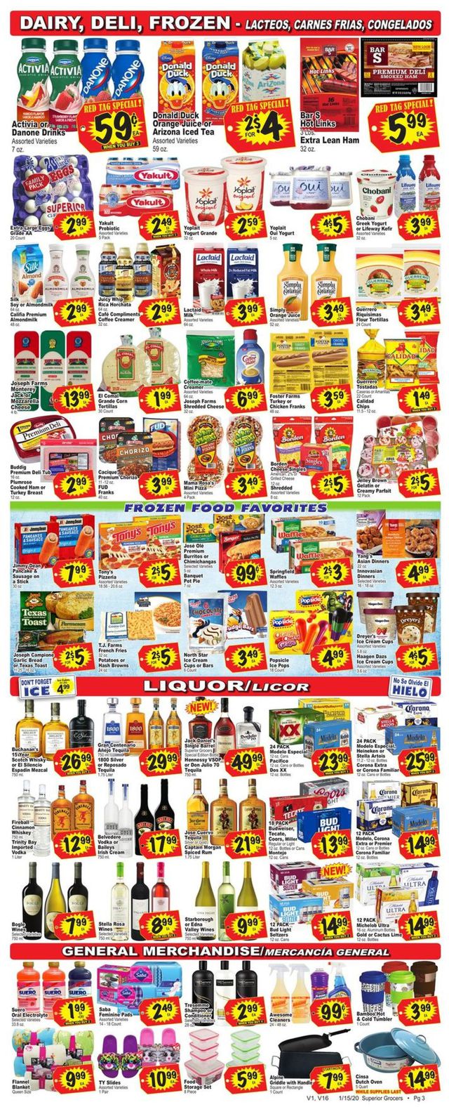 Superior Grocers Ad from 01/15/2020