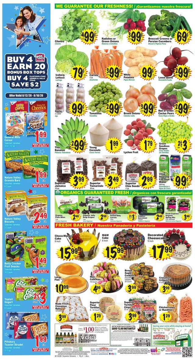 Superior Grocers Ad from 08/12/2020