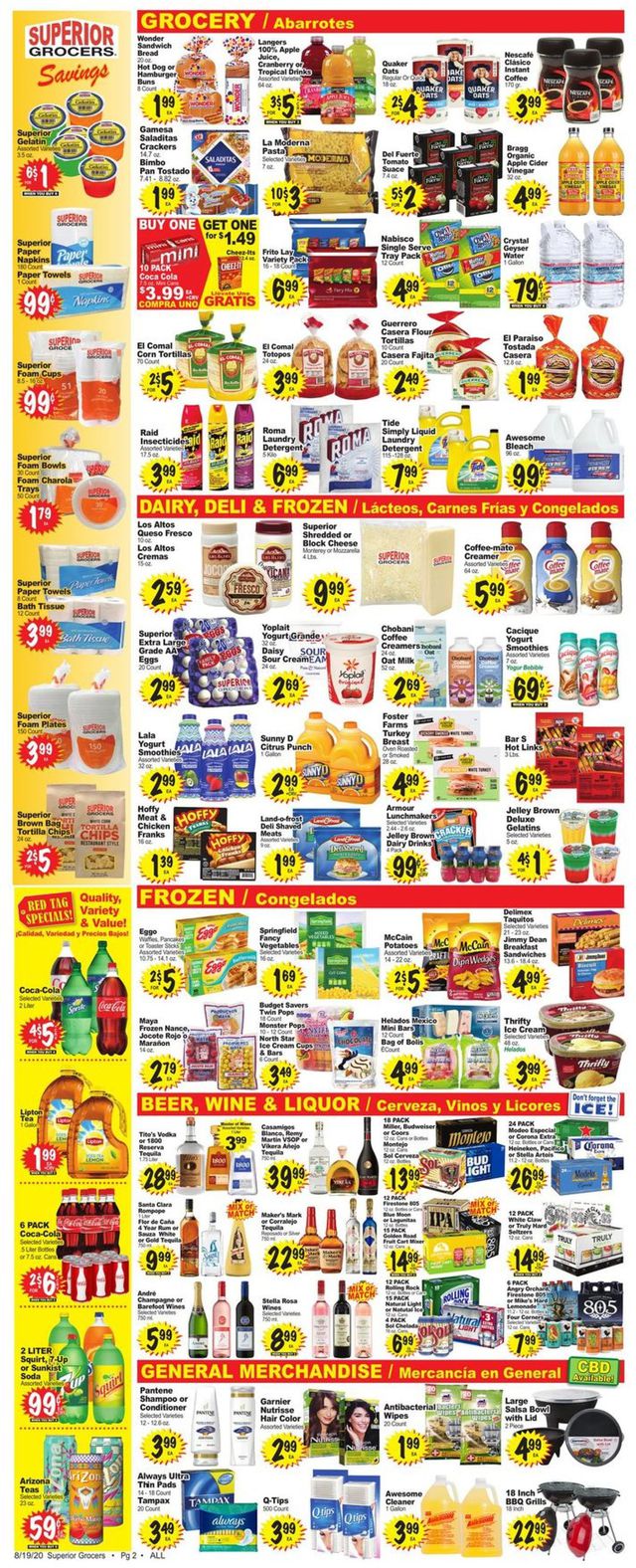 Superior Grocers Ad from 08/19/2020