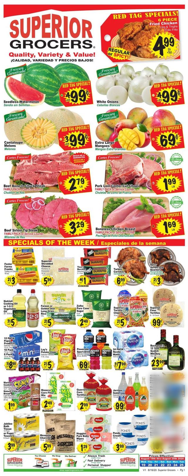 Superior Grocers Ad from 08/19/2020