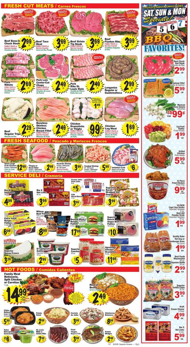 Superior Grocers Ad from 09/02/2020