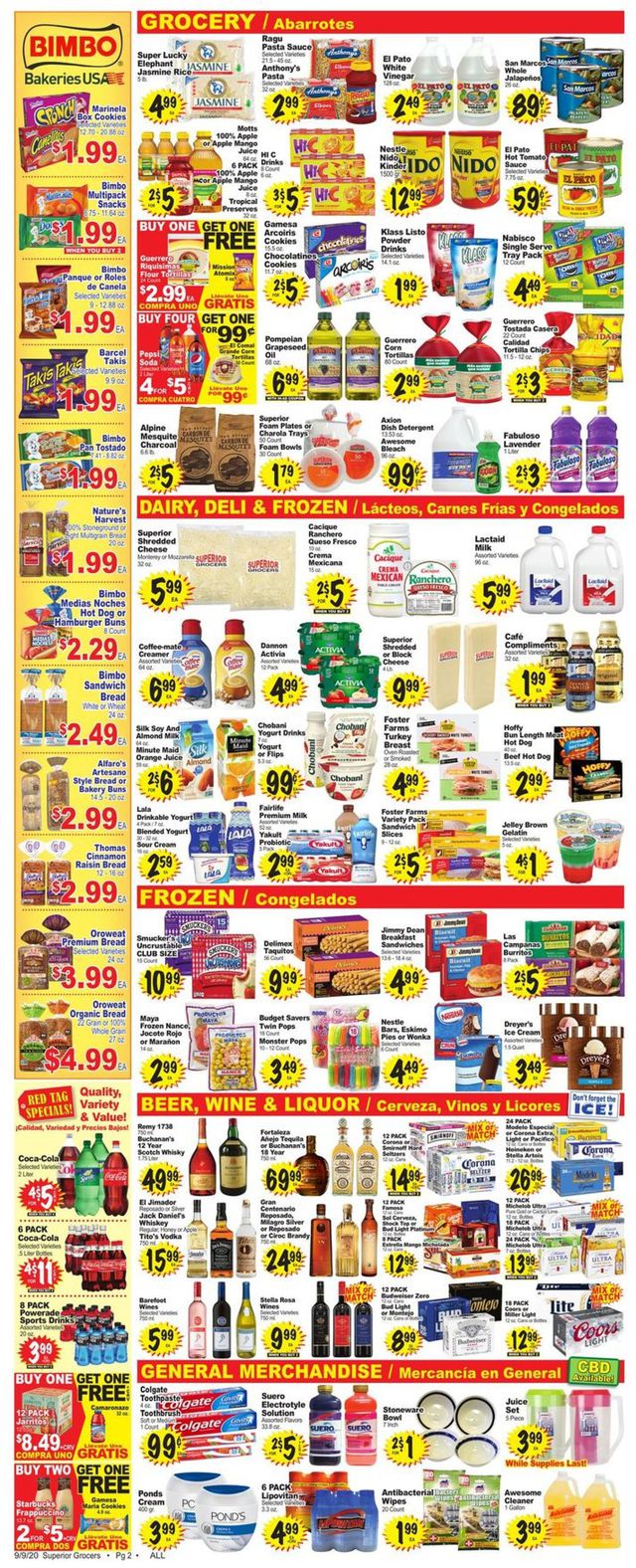 Superior Grocers Ad from 09/09/2020