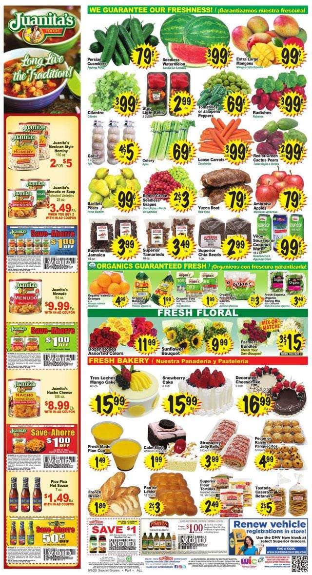 Superior Grocers Ad from 09/09/2020