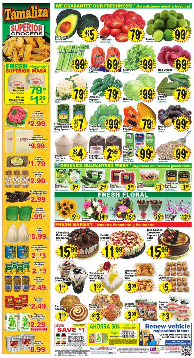 Superior Grocers Ad from 09/16/2020
