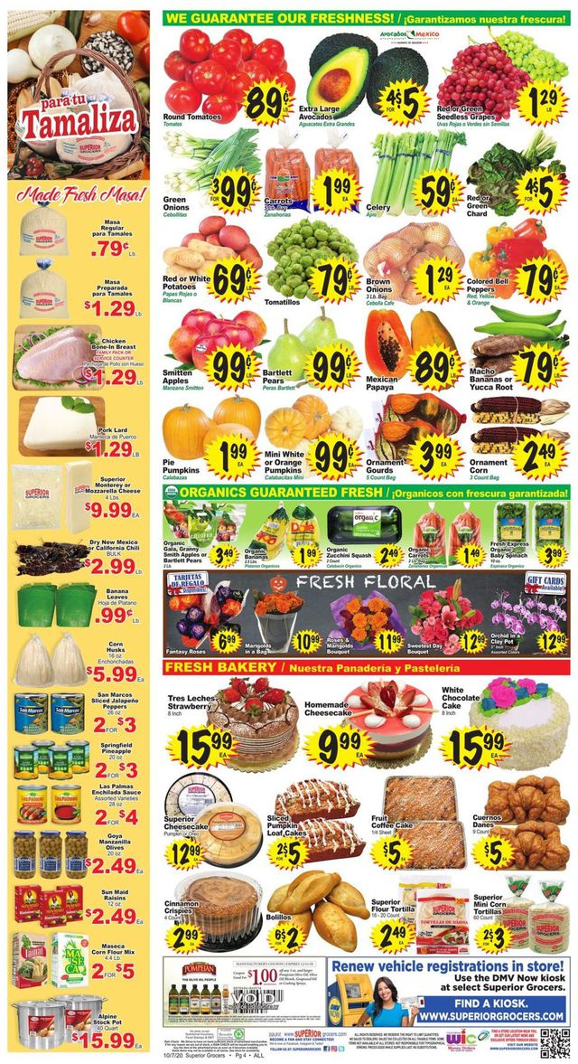 Superior Grocers Ad from 10/07/2020