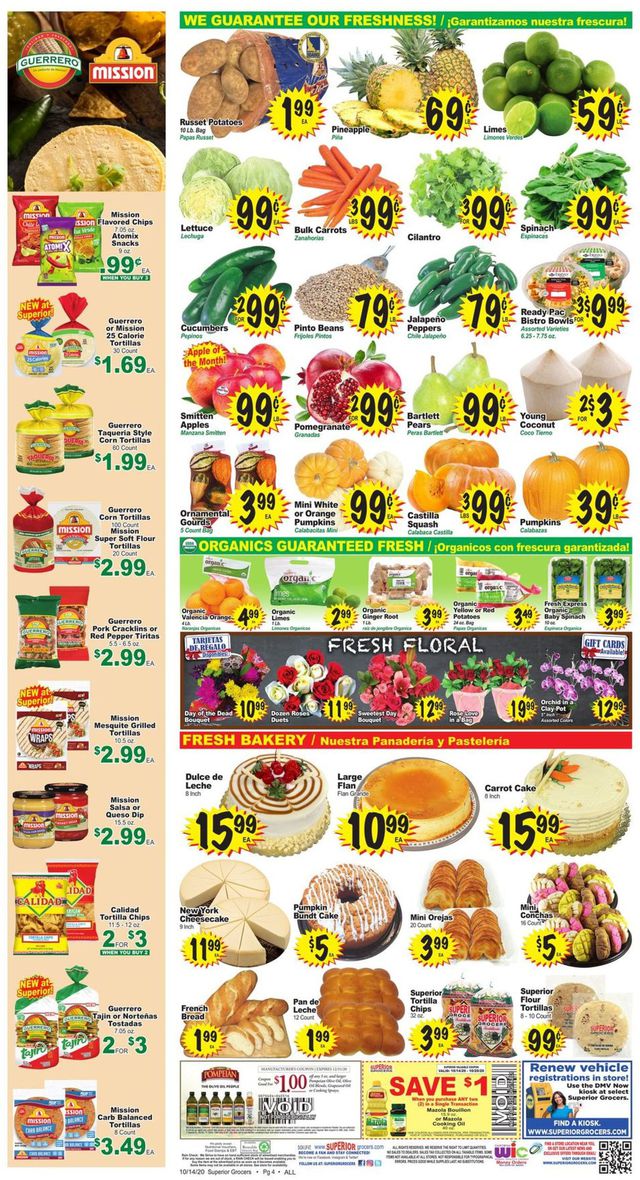 Superior Grocers Ad from 10/14/2020