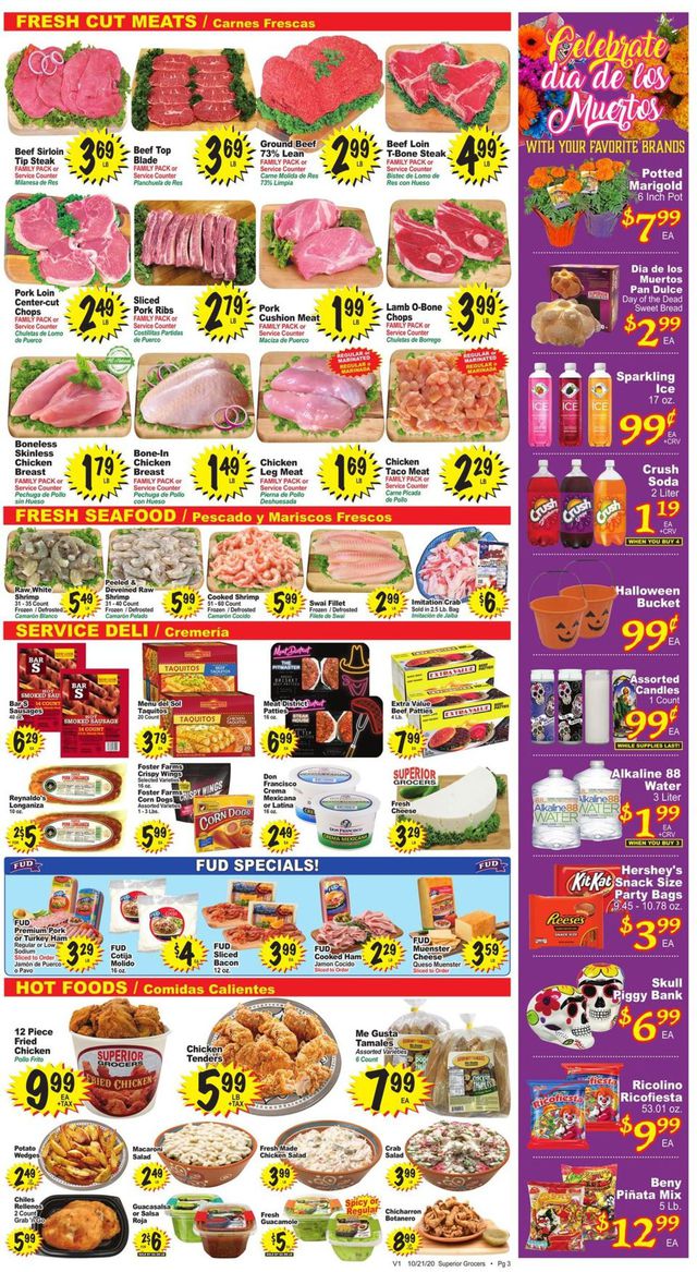 Superior Grocers Ad from 10/21/2020