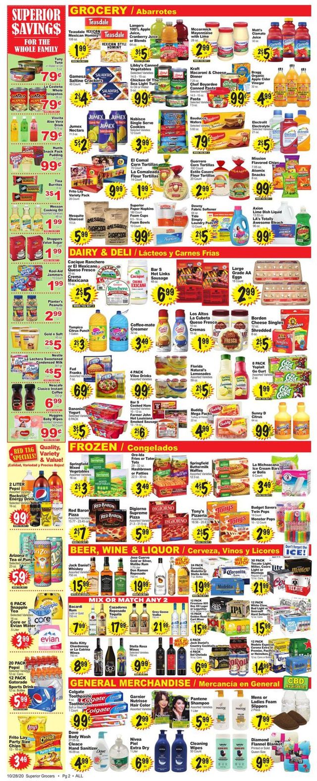 Superior Grocers Ad from 10/28/2020