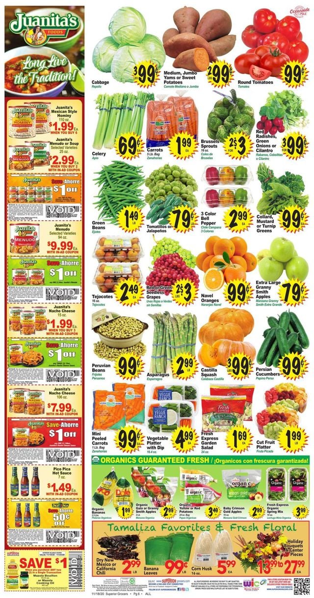 Superior Grocers Ad from 11/18/2020