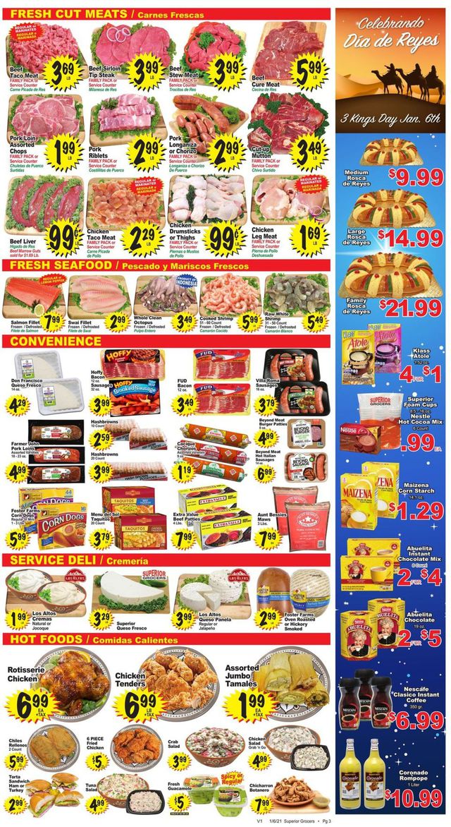 Superior Grocers Ad from 01/06/2021
