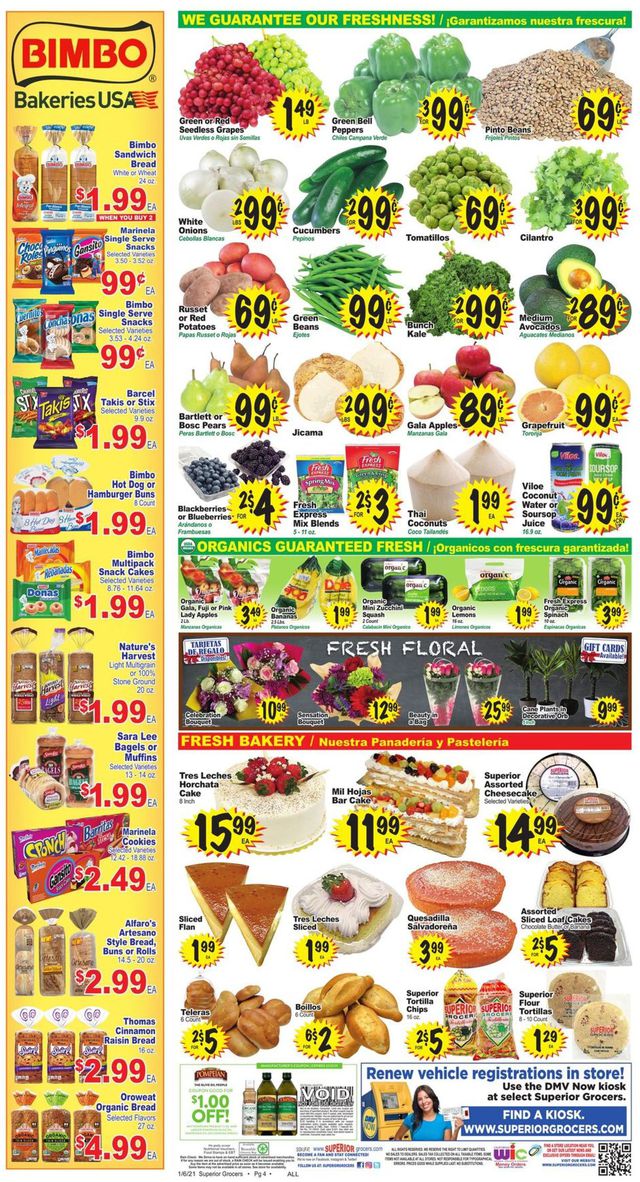 Superior Grocers Ad from 01/06/2021