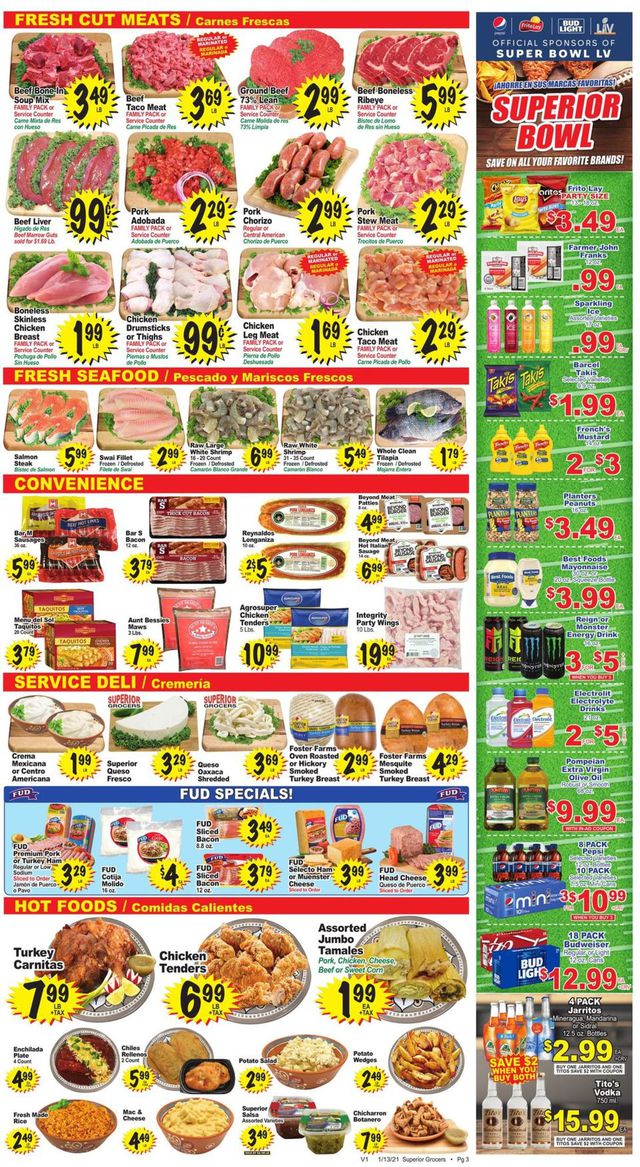 Superior Grocers Ad from 01/13/2021