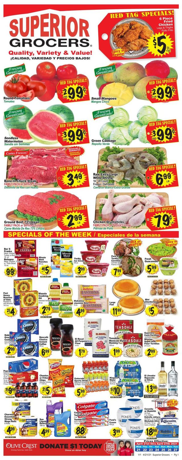 Superior Grocers Ad from 04/21/2021