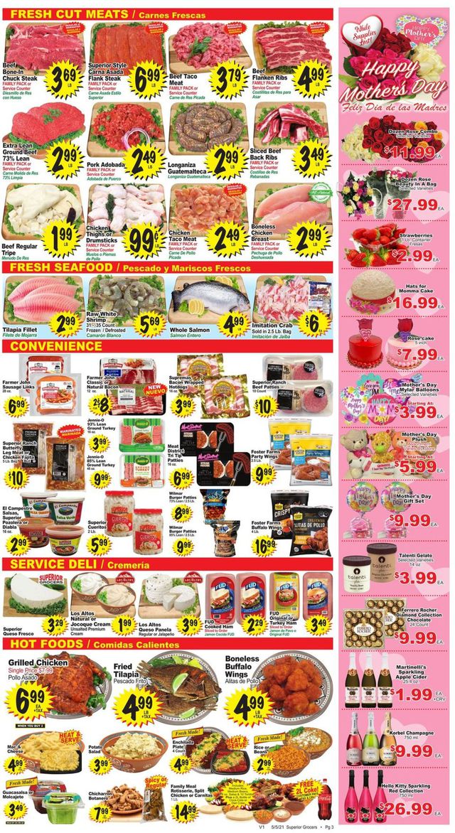 Superior Grocers Ad from 05/05/2021
