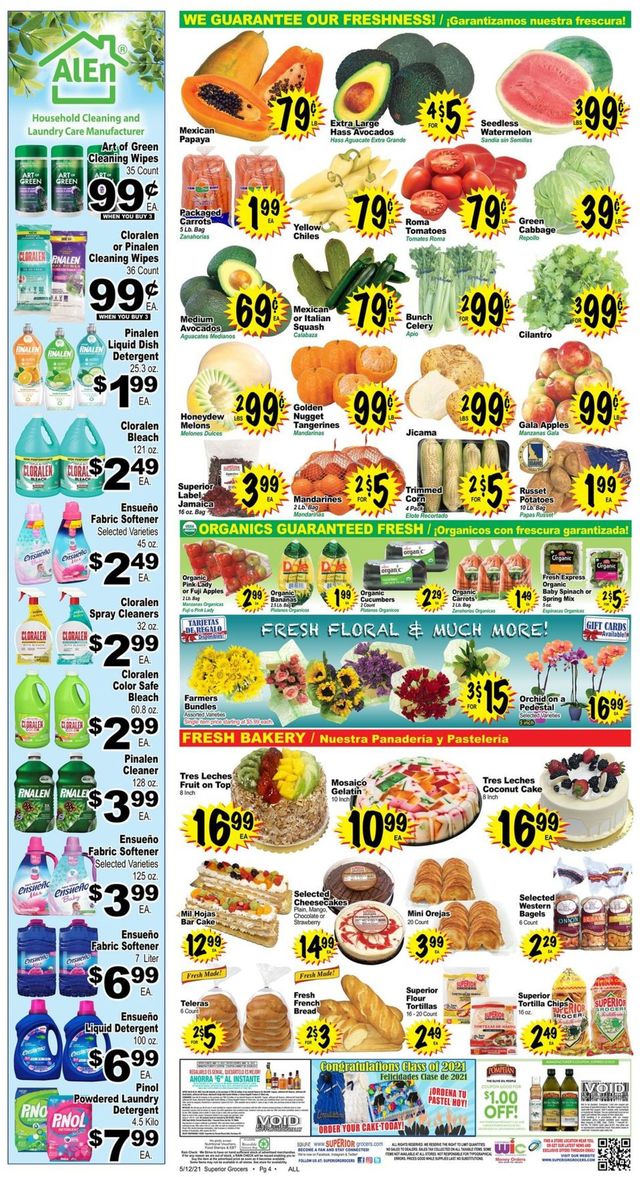 Superior Grocers Ad from 05/12/2021