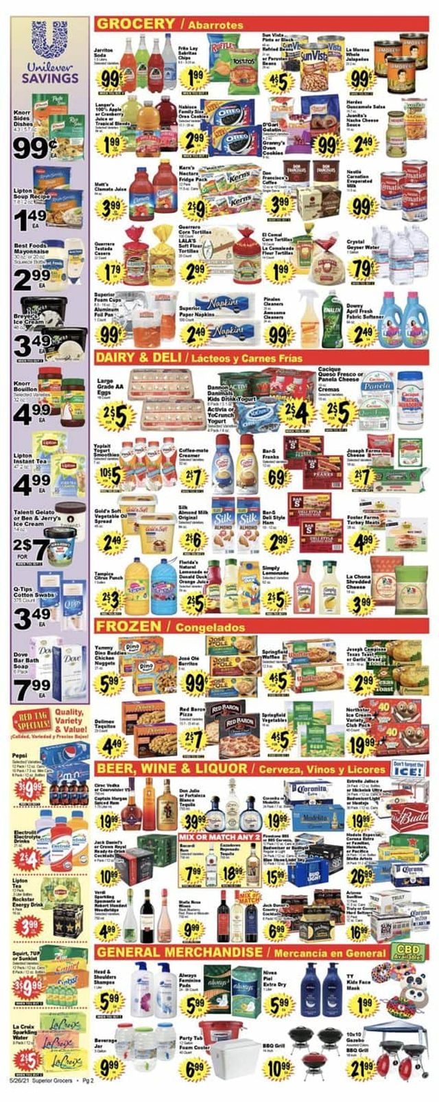 Superior Grocers Ad from 05/26/2021