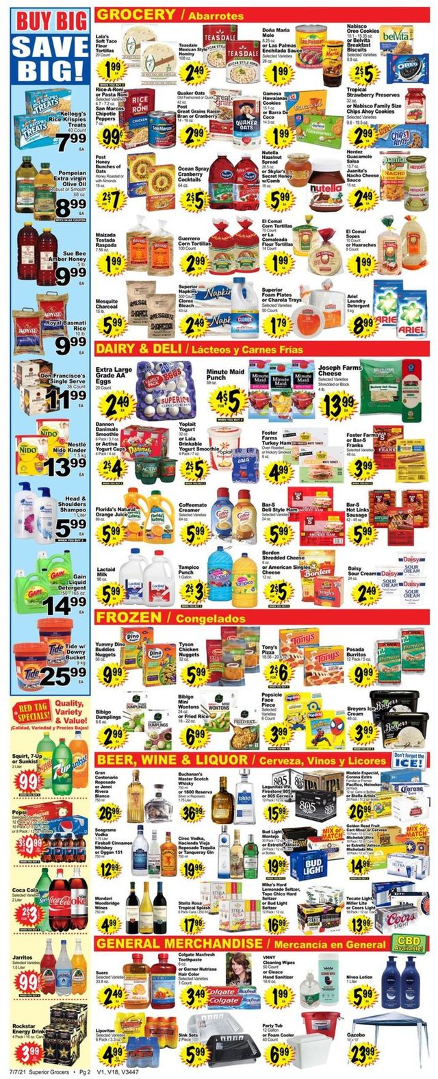 Superior Grocers Ad from 07/07/2021