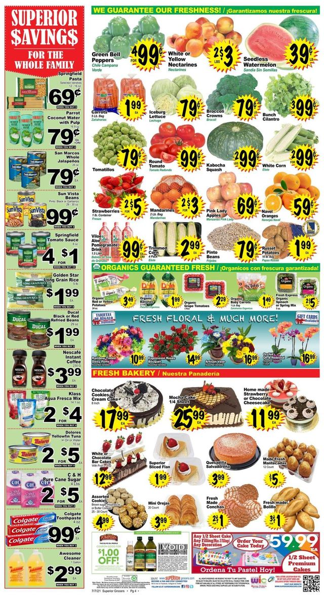 Superior Grocers Ad from 07/07/2021