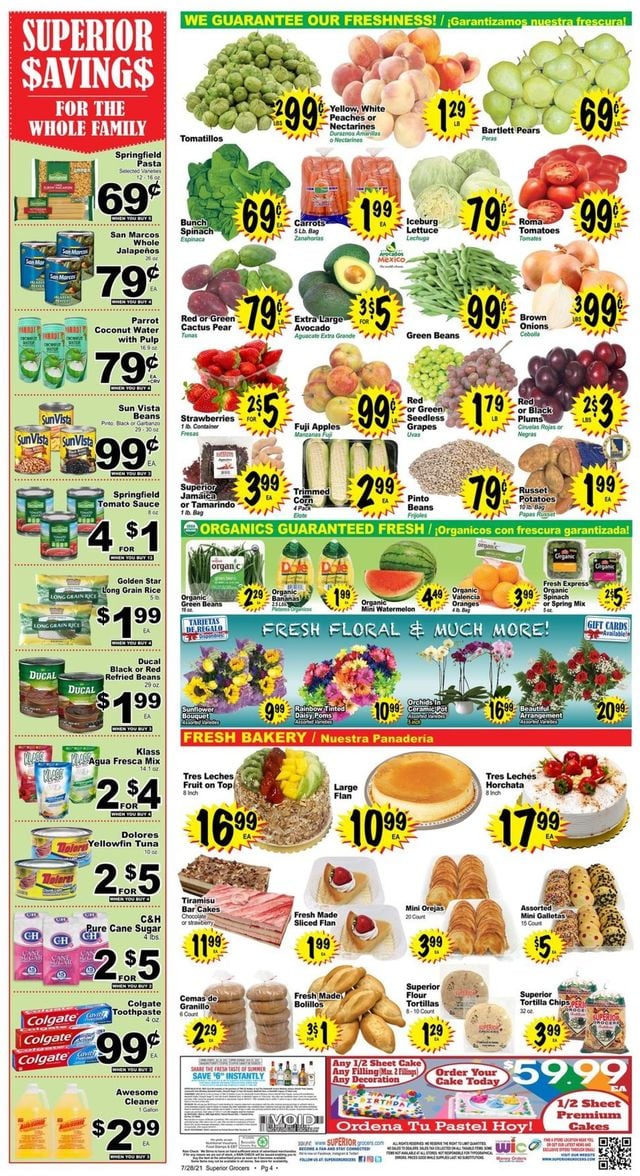 Superior Grocers Ad from 07/28/2021