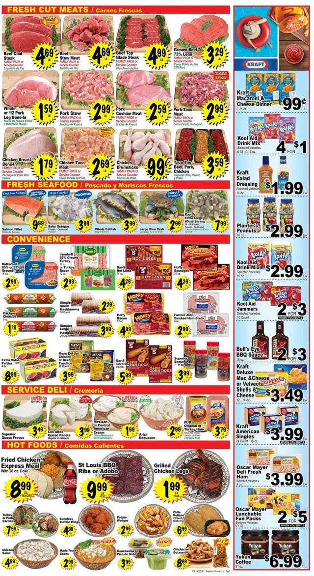 Superior Grocers Ad from 08/25/2021