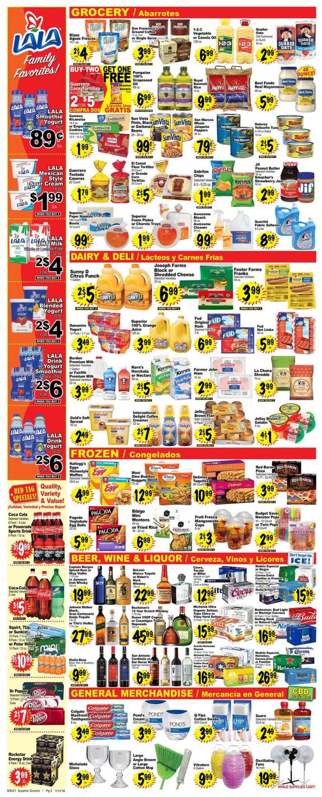 Superior Grocers Ad from 09/08/2021