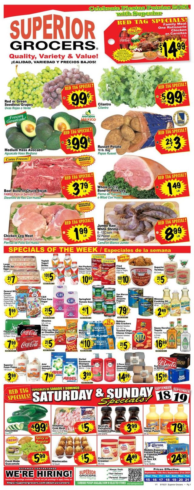 Superior Grocers Ad from 09/15/2021