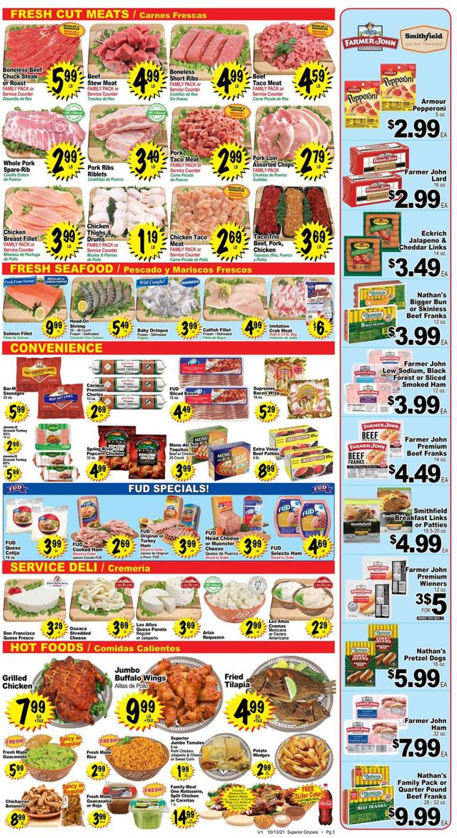 Superior Grocers Ad from 10/13/2021