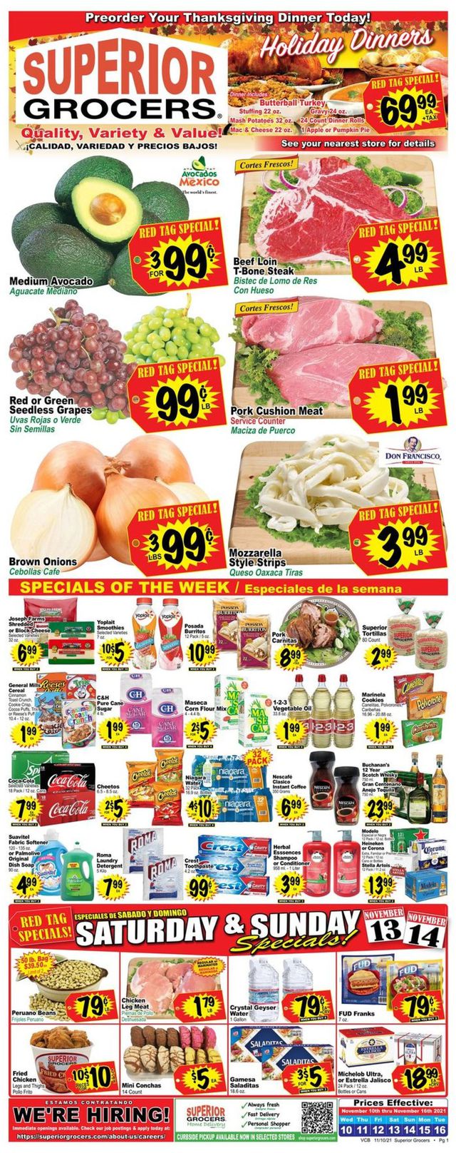 Superior Grocers Ad from 11/10/2021