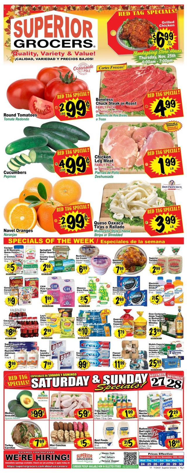 Superior Grocers Ad from 11/24/2021