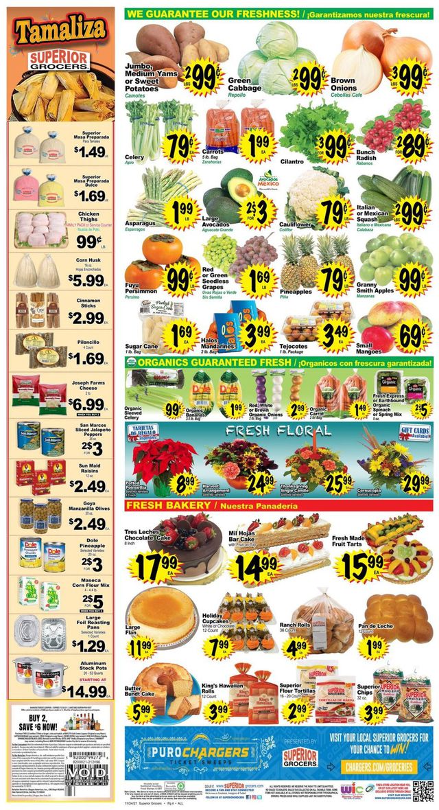 Superior Grocers Ad from 11/24/2021